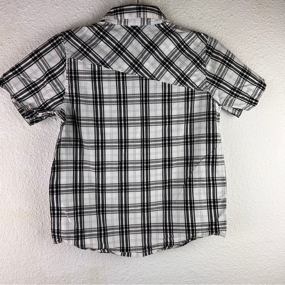 SHAUN WHITE DRESS Boys Size Medium Black & Gray button down shirt. Short sleeves - Picture 4 of 7